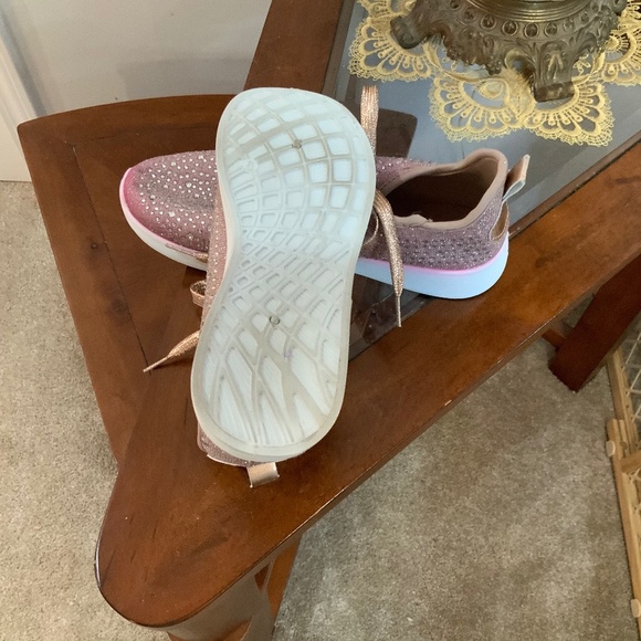 YOKI SPARKLE ROSE GOLD RHINESTONE SNEAKERS SHOES SIZE 8 - Picture 5 of 8